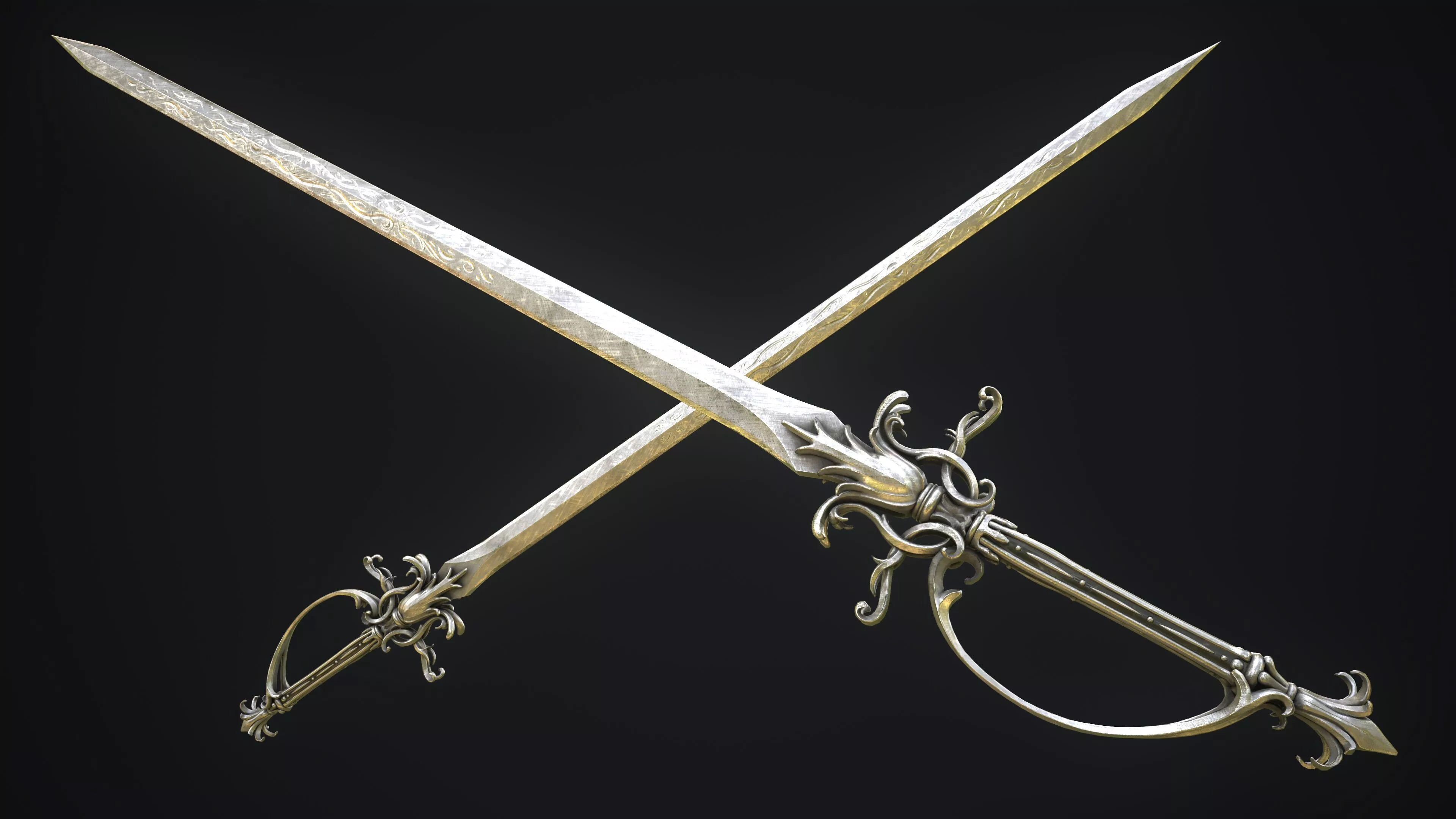 Sword Melee Weapon Low-poly 3D model