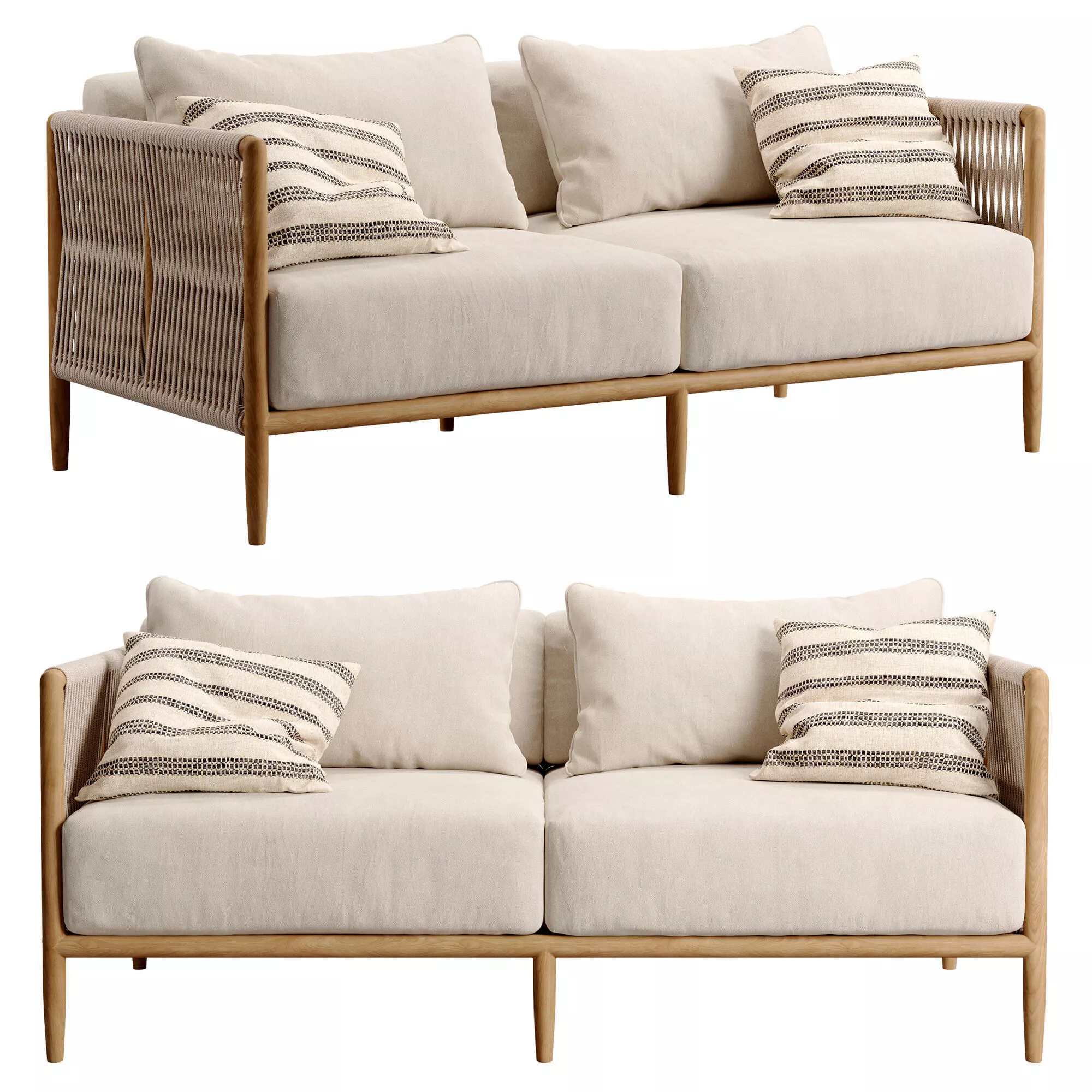 Brown Jordan Maldives Outdoor Loveseat Sofa 3D model