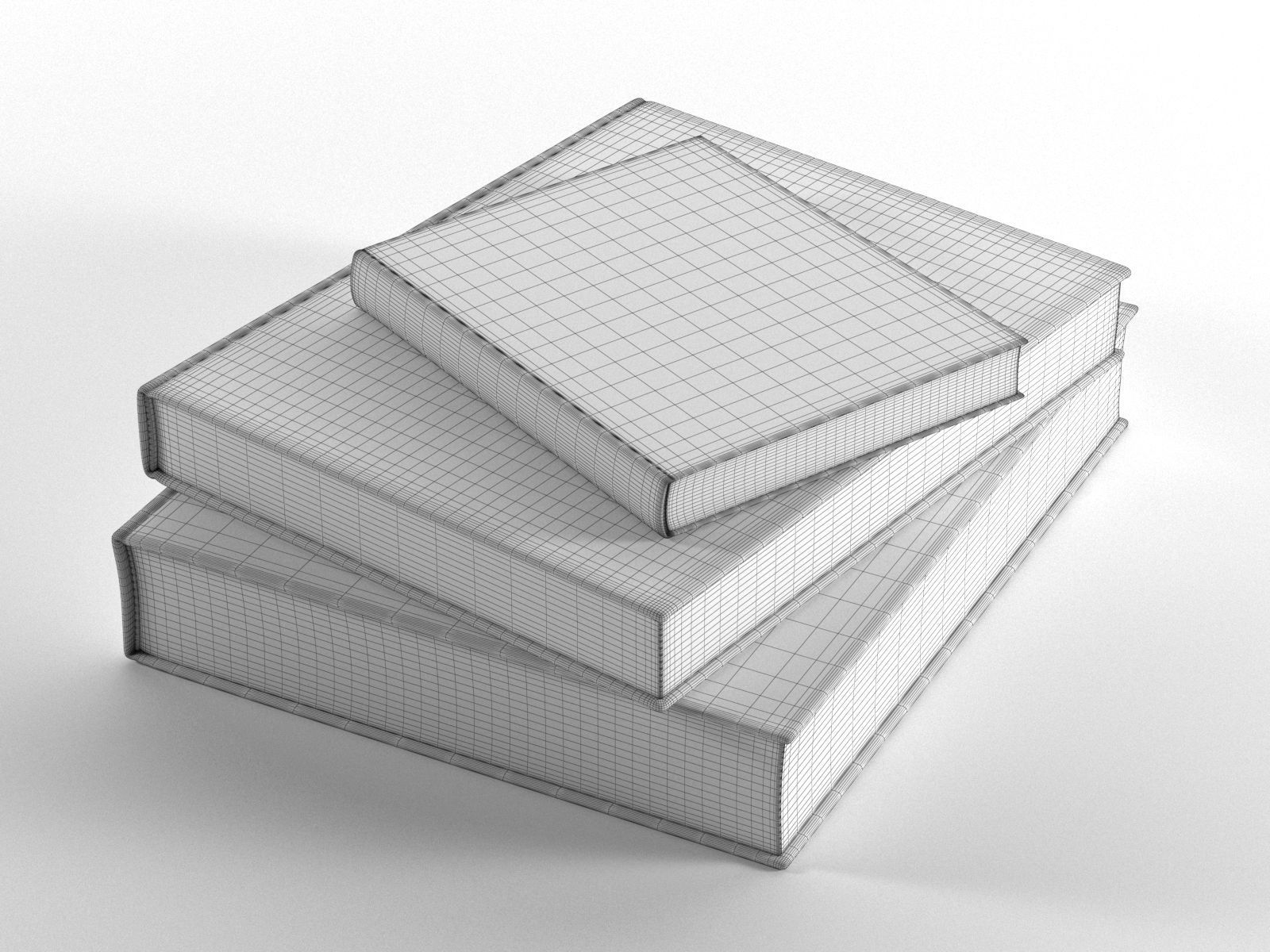 Stack of Books 02 3D model_1