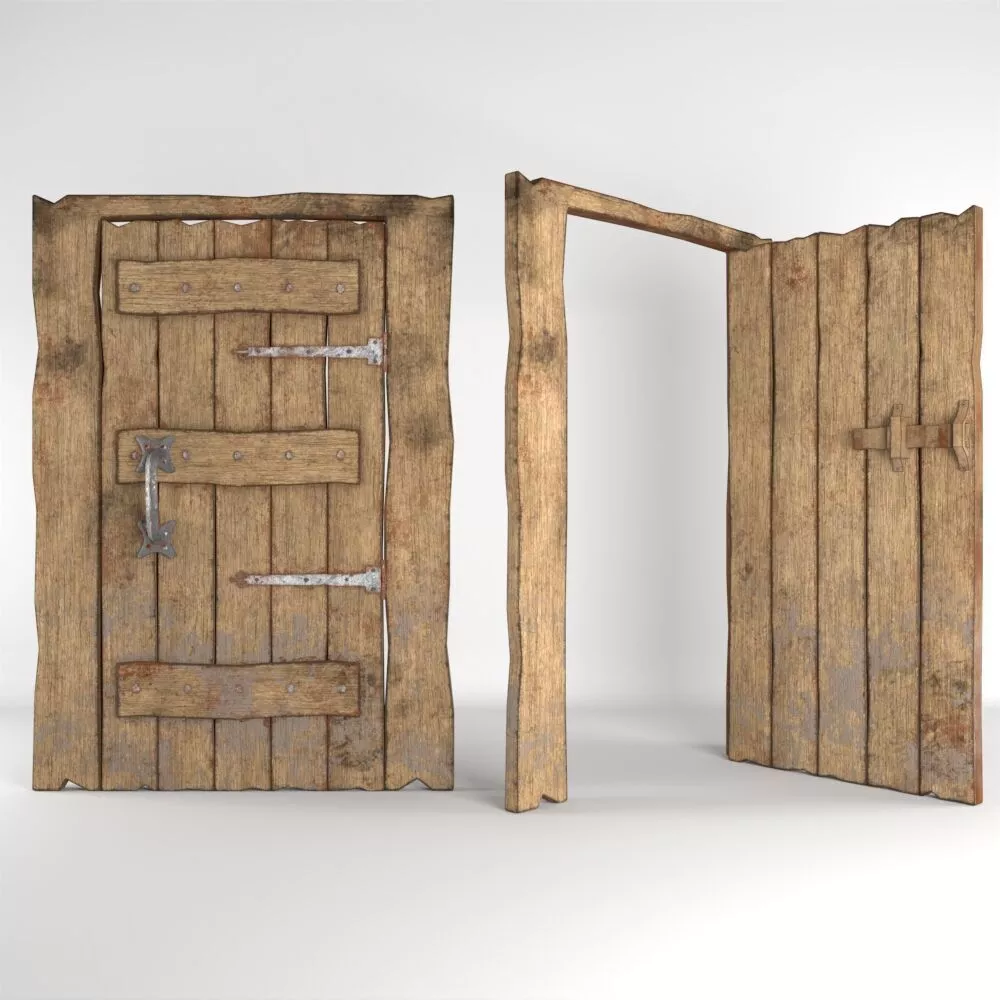 Medieval Door 2 Low-poly 3D model