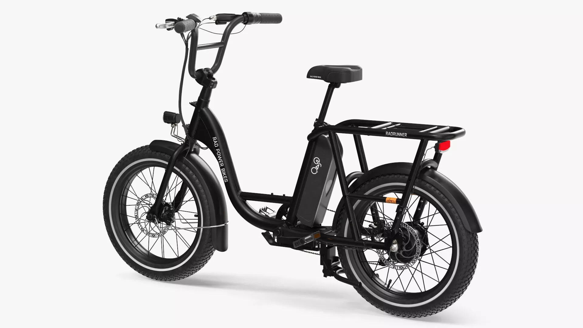 Electric Delivery Bike RadRunner Black Rigged 3D model