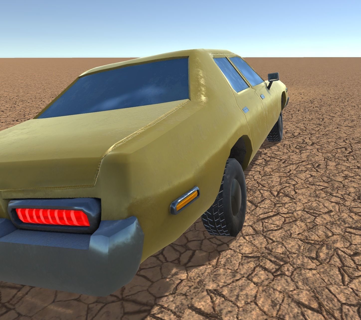 PBR Large American Car low-poly AR VR Low-poly 3D model_2
