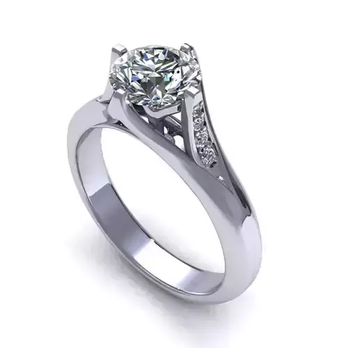 Vintage Tulip Diamond ring