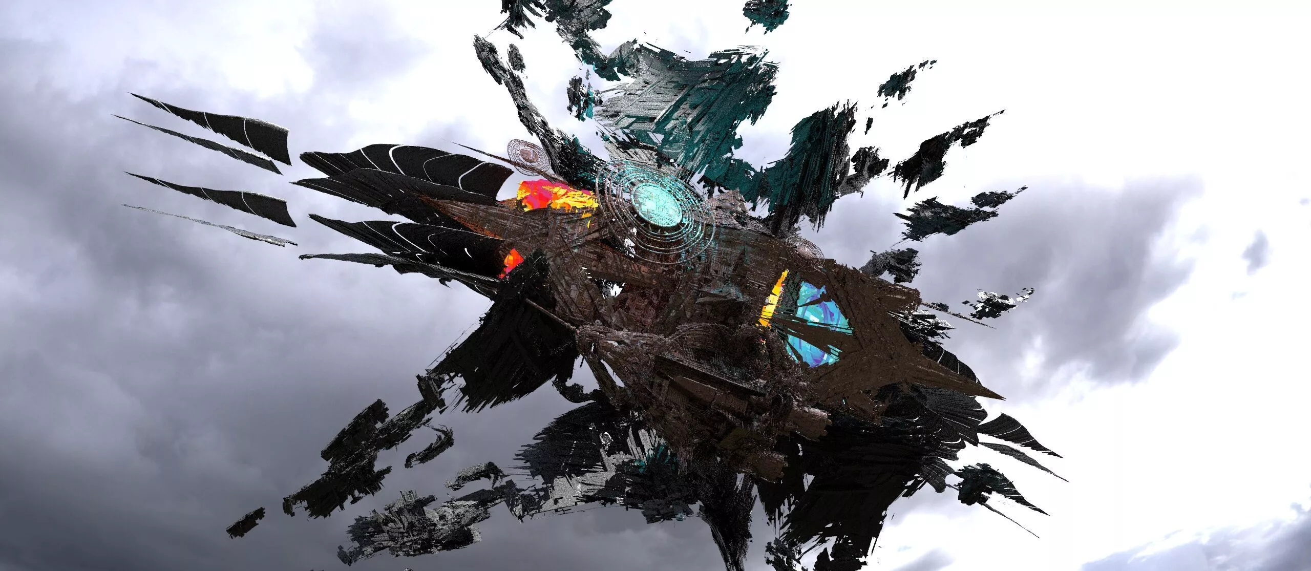 Sinbad The explorer green ship exploded 3D model
