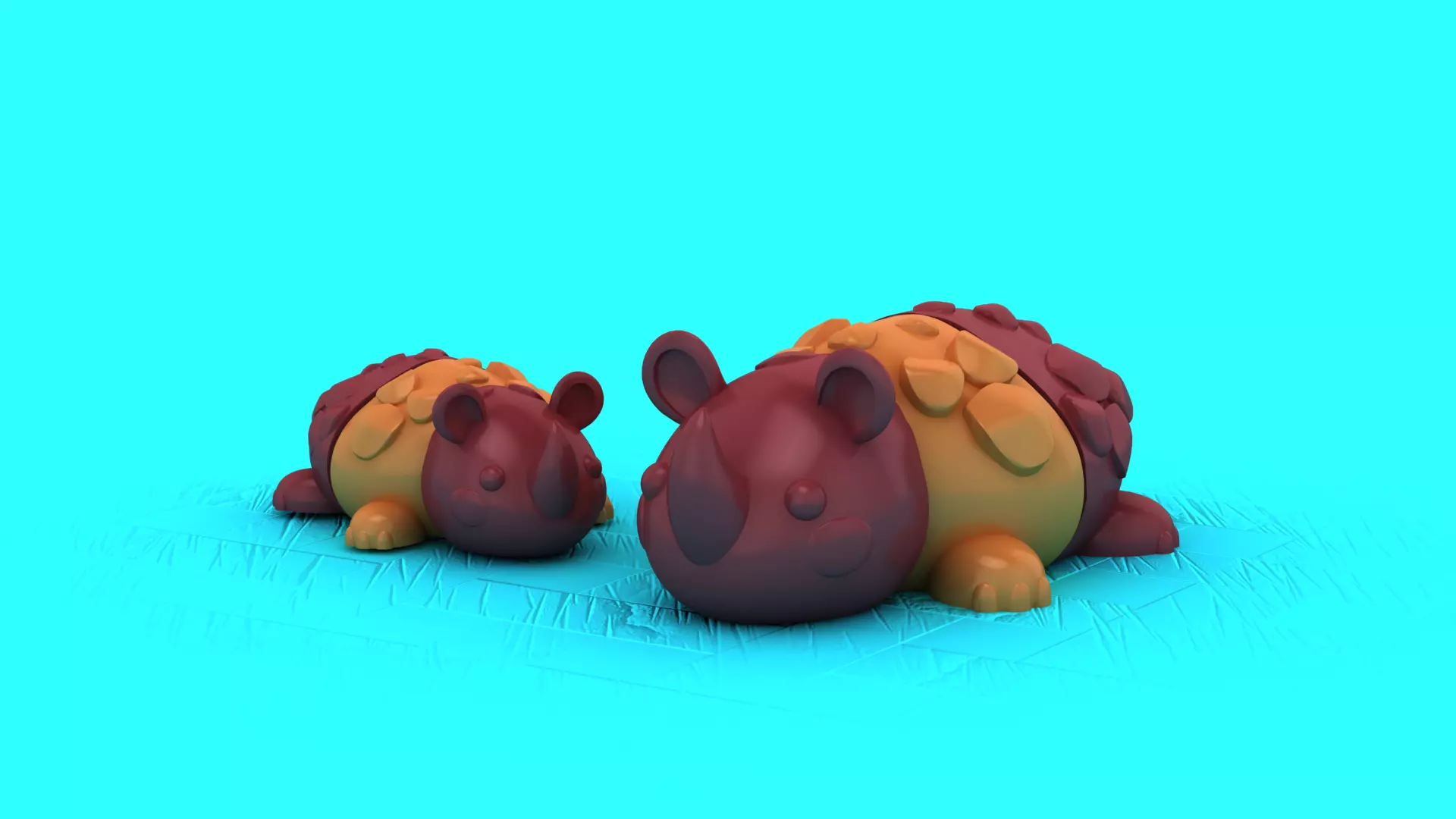 Cute Stylized 3D Armadillo Creature 3D print model