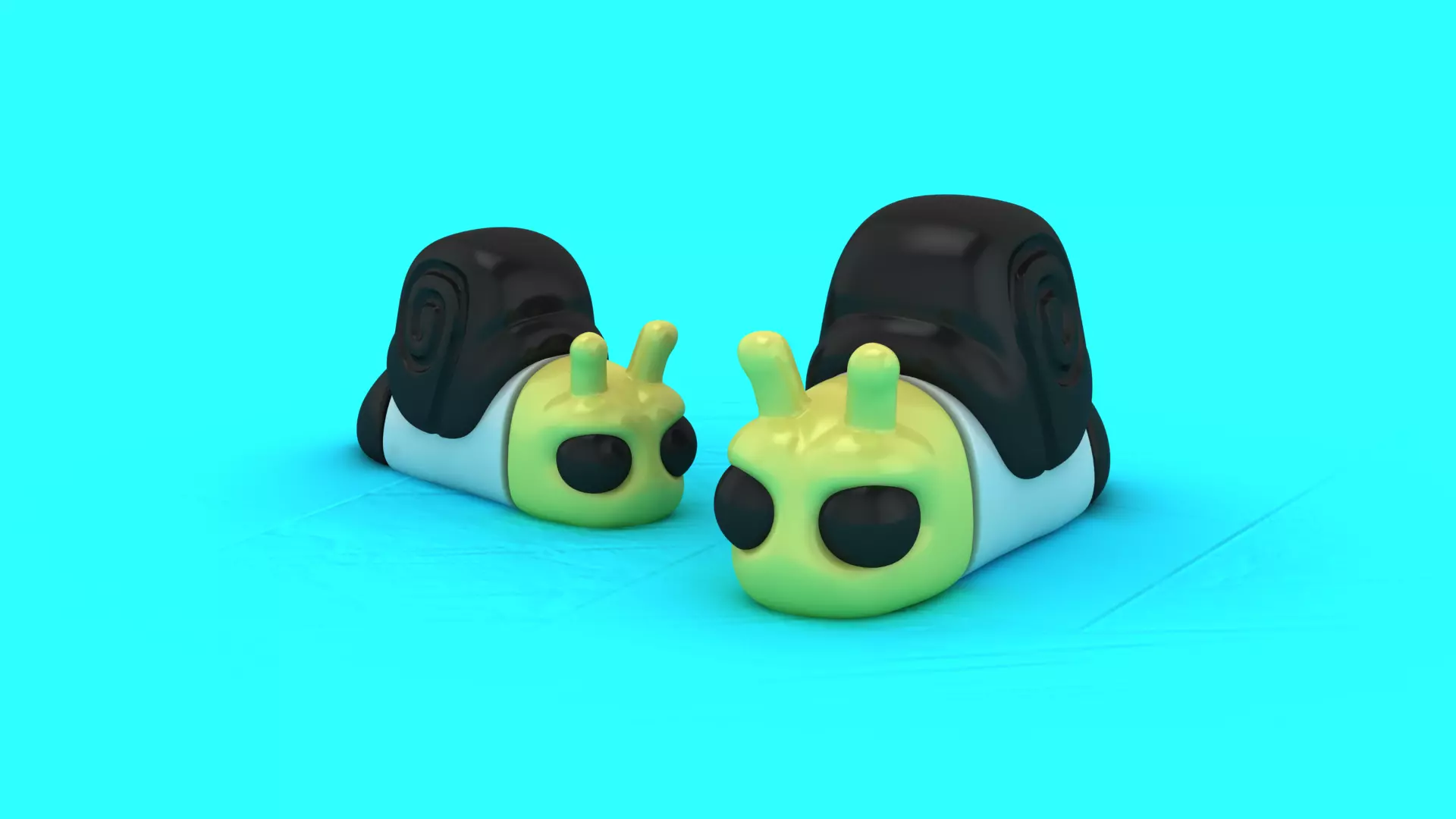 Cute Stylized 3D Snail Creature 3D print model