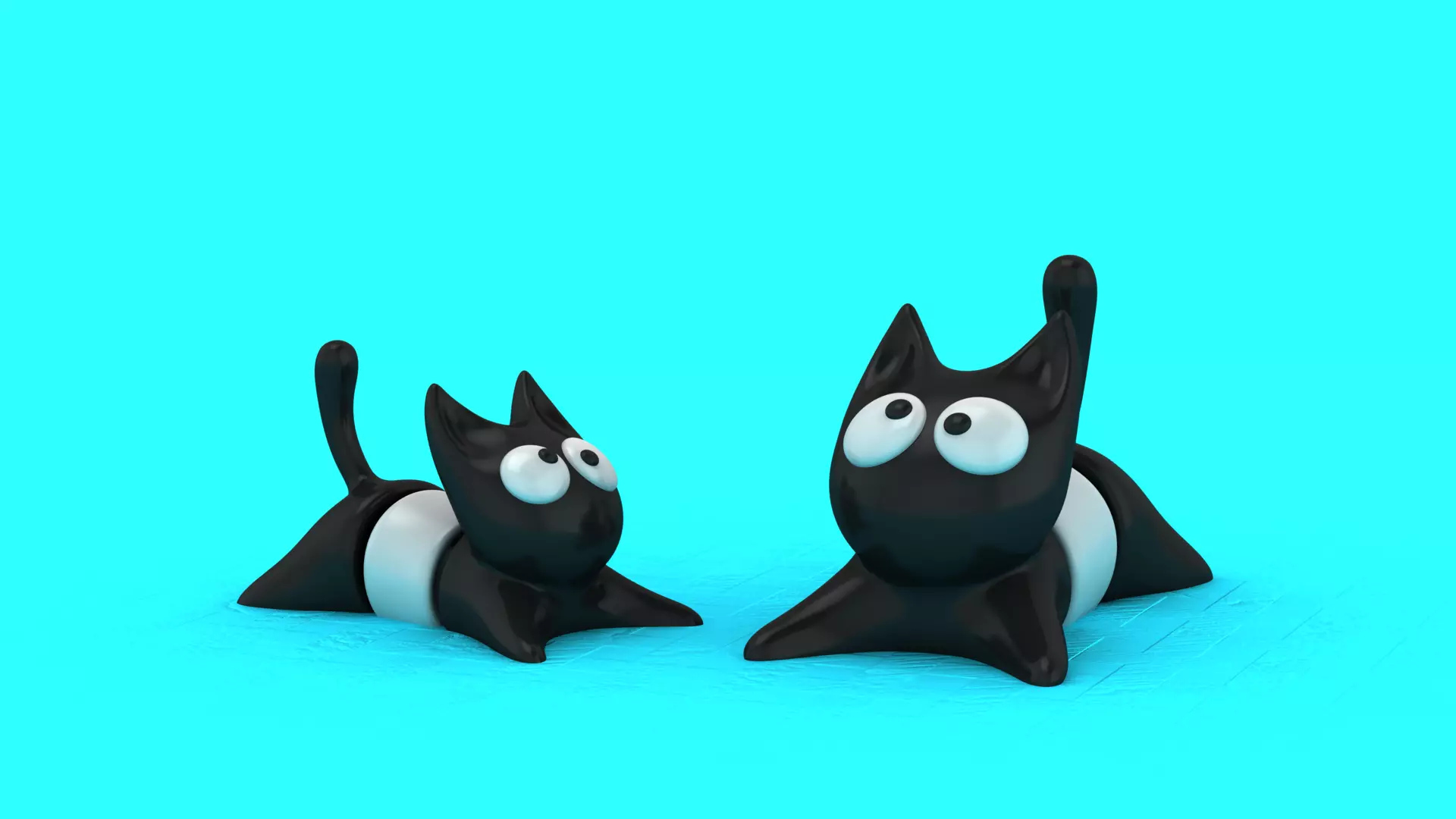 Cute Stylized 3D Cartoon Cat 3D print model