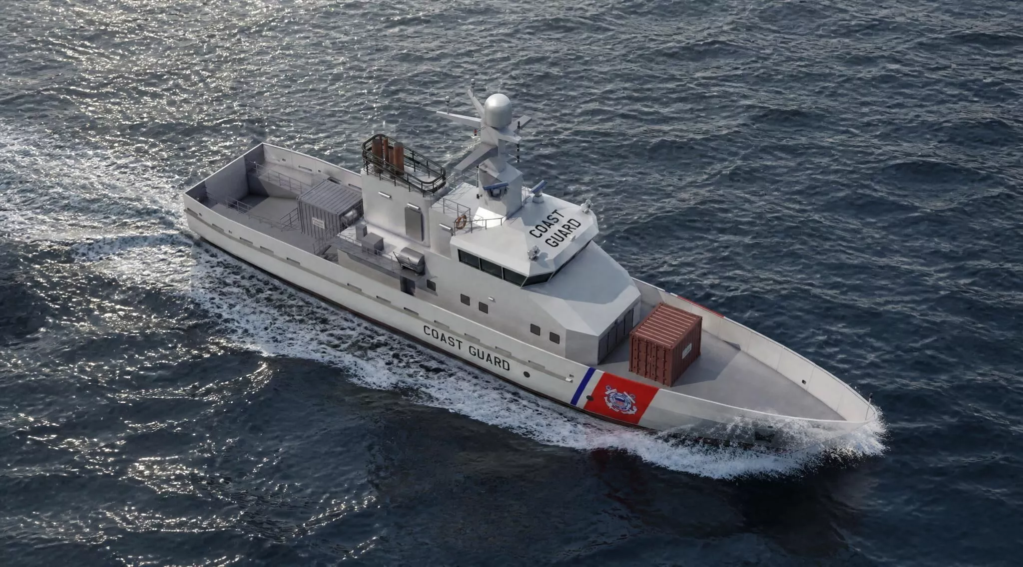 Coastguard Patrol Craft Fast Response Cutter Game Ready 3D model