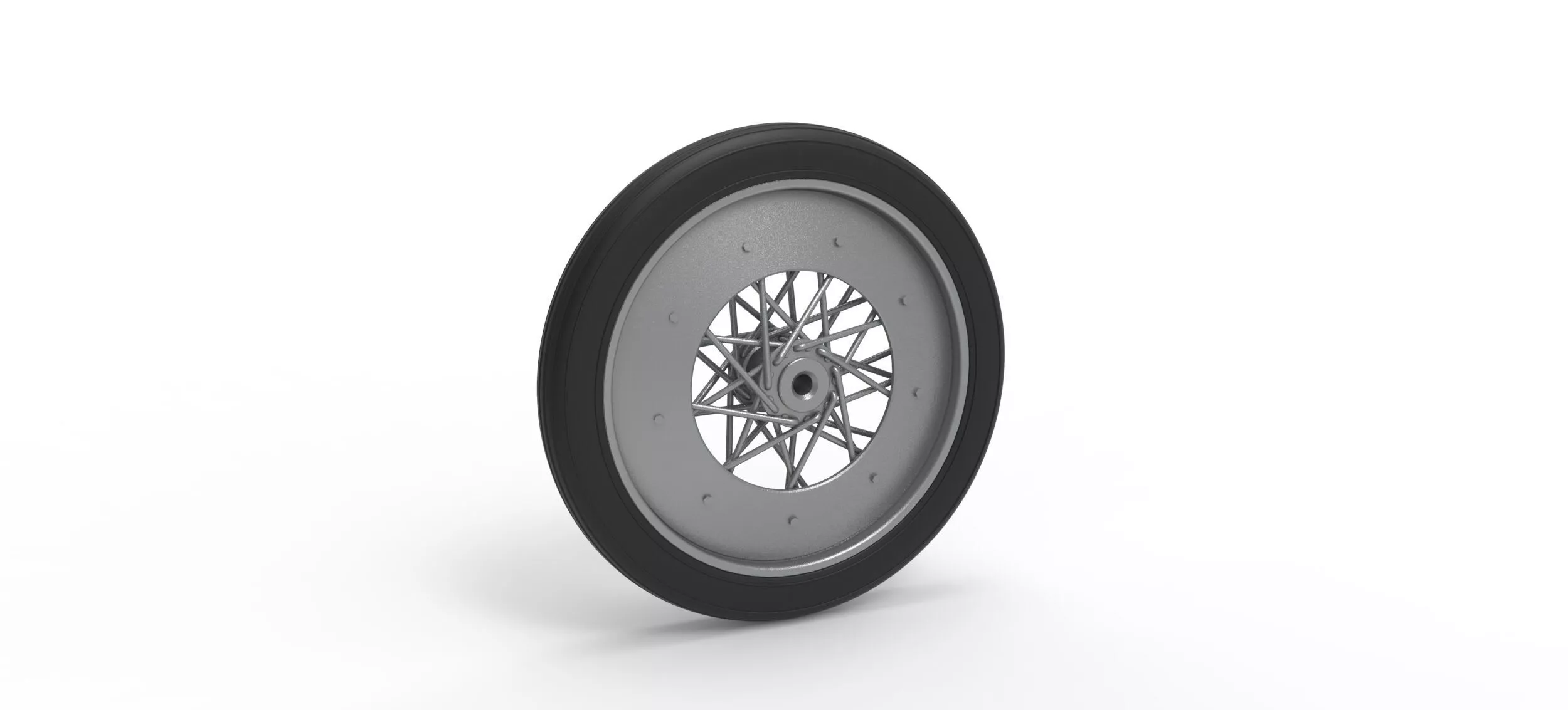 Front wire wheel of vintage dragster Version 3 Scale 1 to 25 3D print model