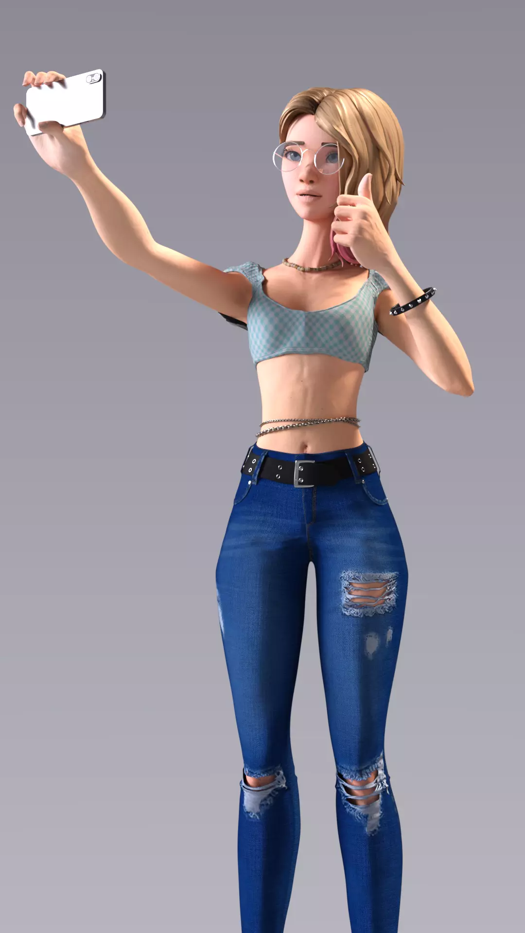 Gwen Stacy Multiversal Influencer Street Style 3D model