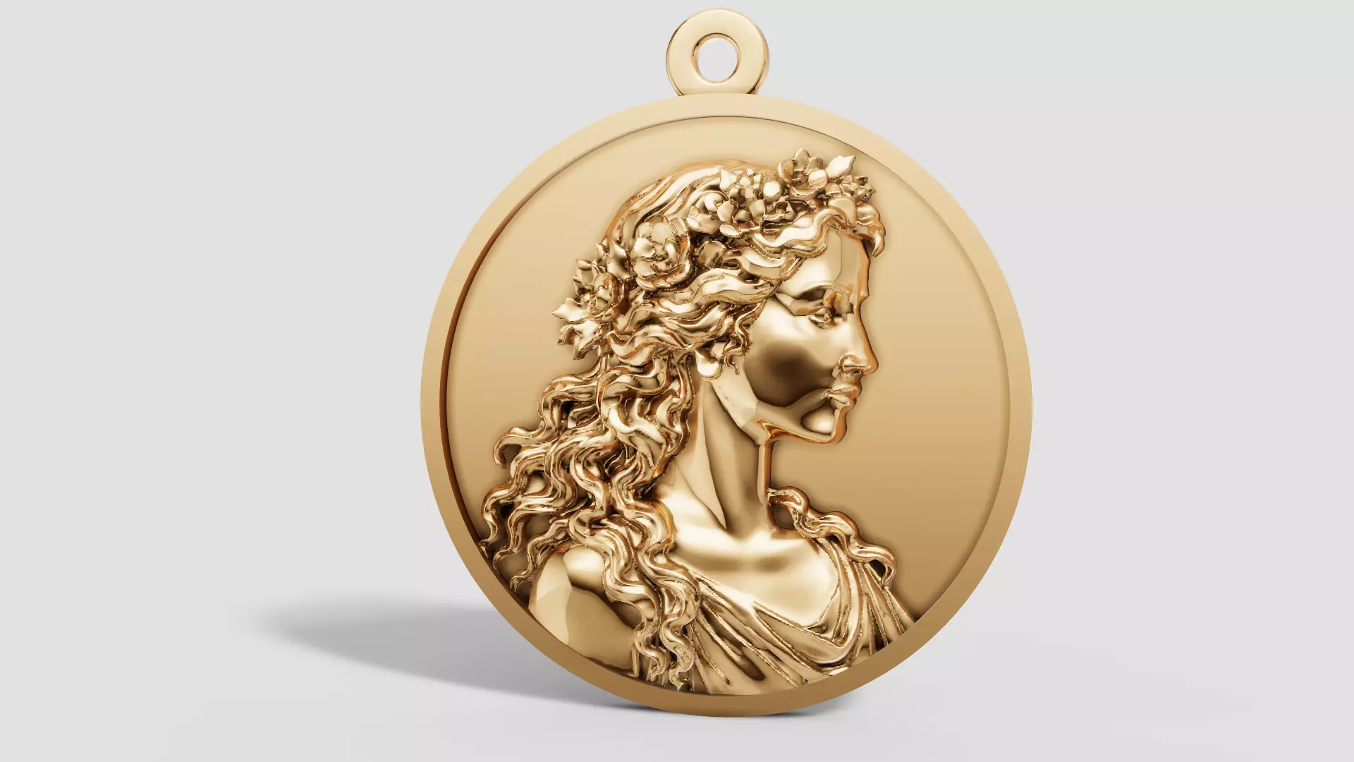 Aphrodite Greek Goddess Medal Pendant - Dije Medalla Afrodita 3D print model