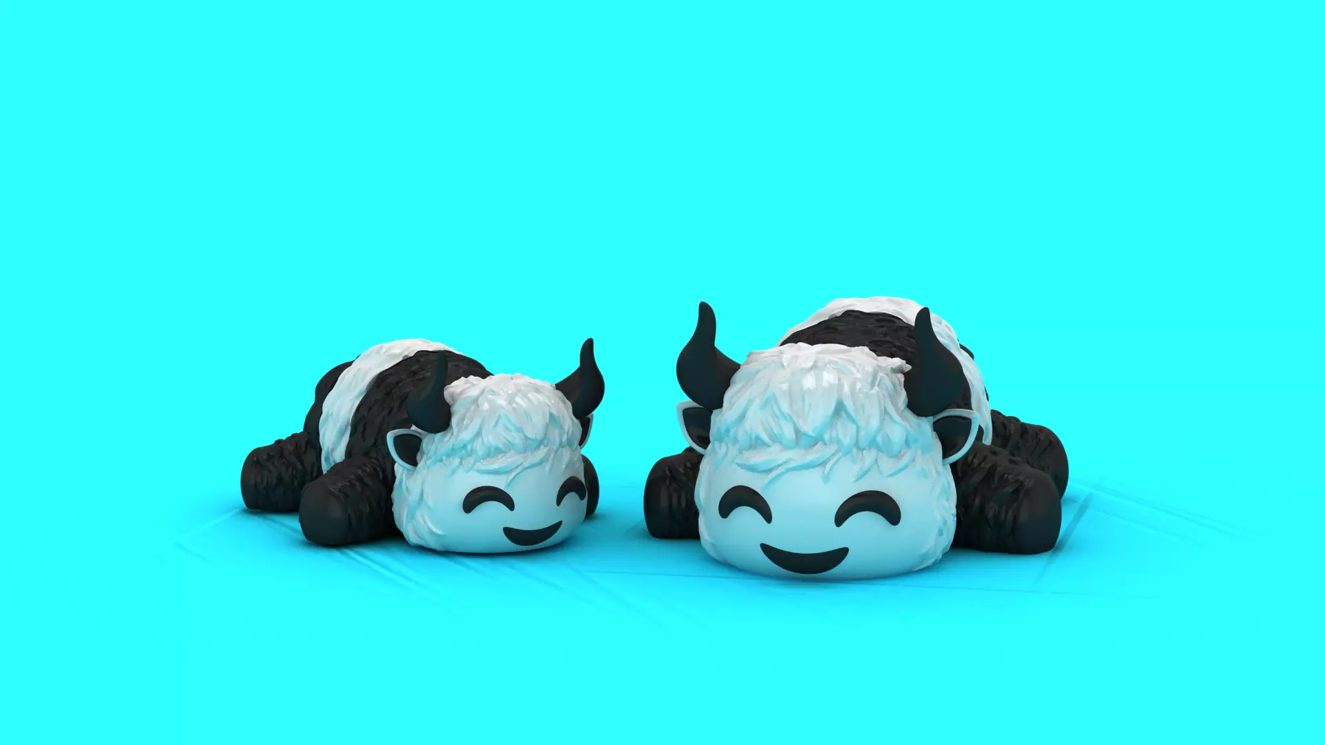 Cute Stylized 3D Yak Character 3D print model