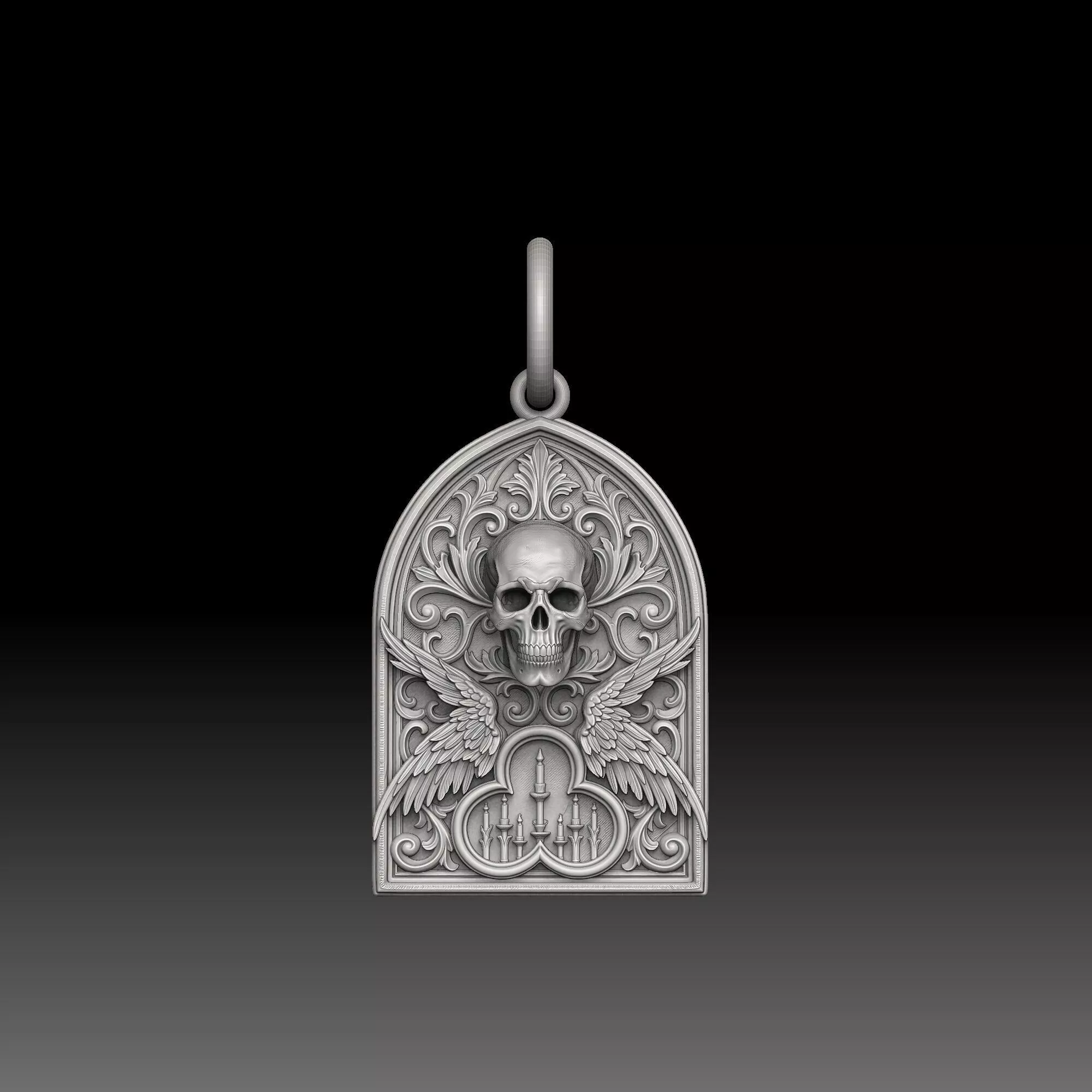 Modern Dark Medallions- one inch pendant 3D print model