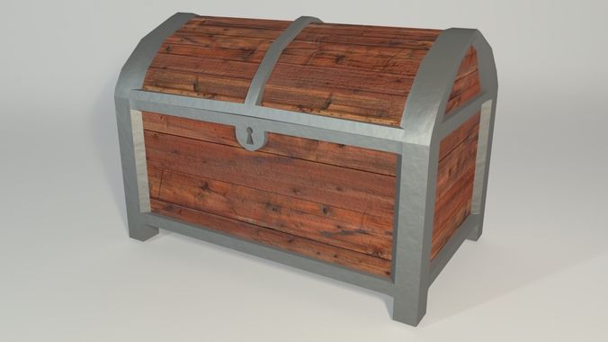 Treasure Chest Low-poly 3D model