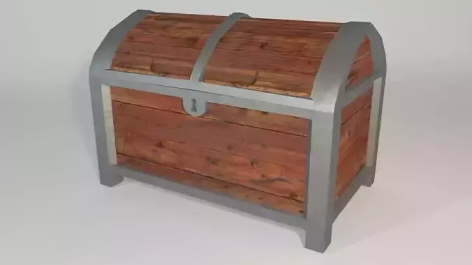 Treasure Chest Low-poly 3D model