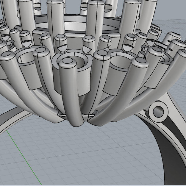 Princess Diana and Kate Middleton Rings FOUR varieties 3D print model_12