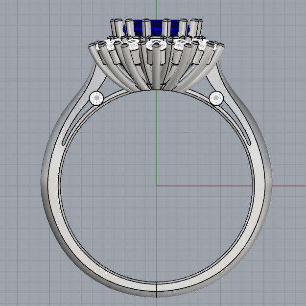 Princess Diana and Kate Middleton Rings FOUR varieties 3D print model_7