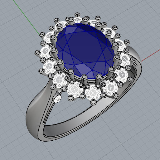 Princess Diana and Kate Middleton Rings FOUR varieties 3D print model_5