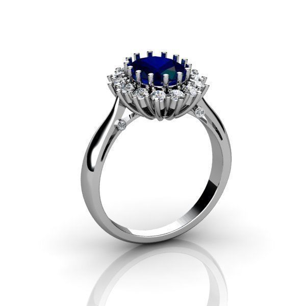 Princess Diana and Kate Middleton Rings FOUR varieties 3D print model_2