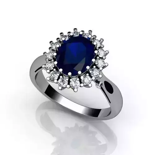 Princess Diana and Kate Middleton Rings FOUR varieties 3D print model