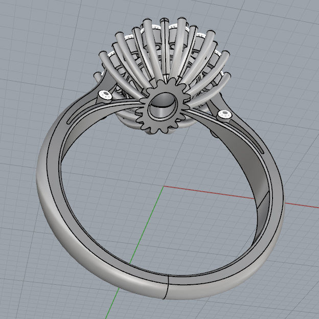 Princess Diana and Kate Middleton Rings FOUR varieties 3D print model_11