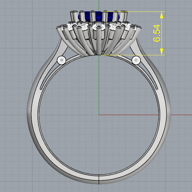 Princess Diana and Kate Middleton Rings FOUR varieties 3D print model_8