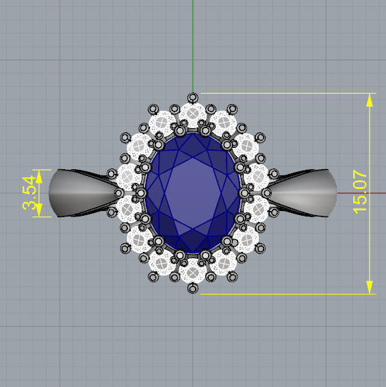 Princess Diana and Kate Middleton Rings FOUR varieties 3D print model_9
