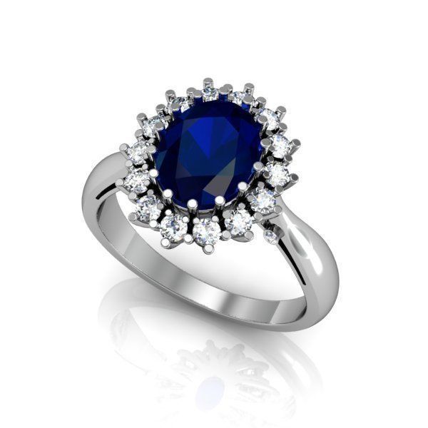 Princess Diana and Kate Middleton Rings FOUR varieties 3D print model_17