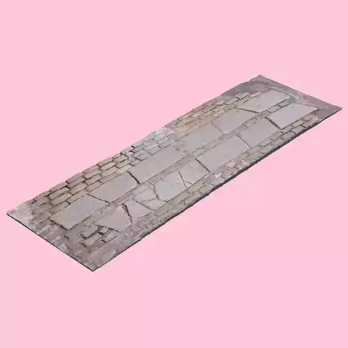 Brick Crosswalk-3D Scan 3D model