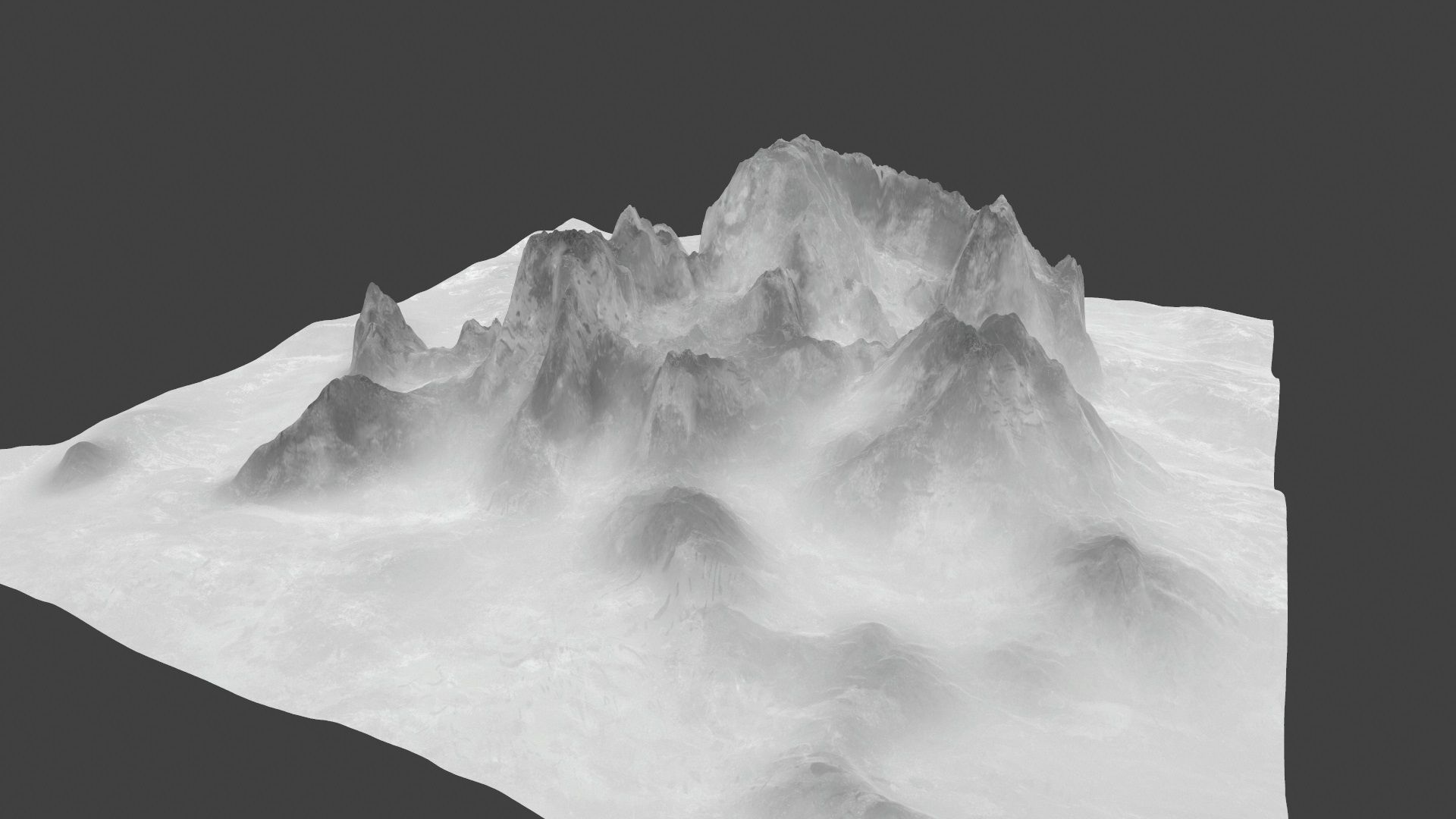 iceberg mountain terrain Low-poly 3D model_12