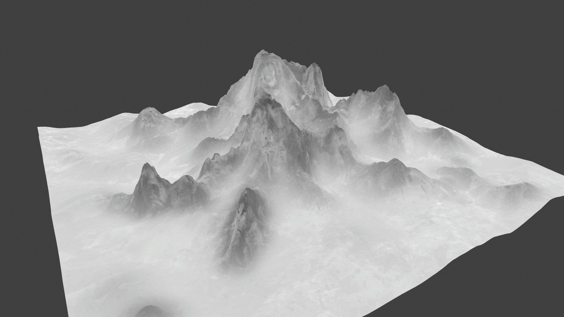 iceberg mountain terrain Low-poly 3D model_10
