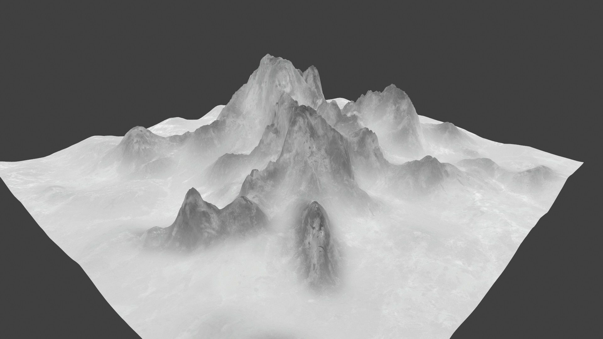 iceberg mountain terrain Low-poly 3D model_8