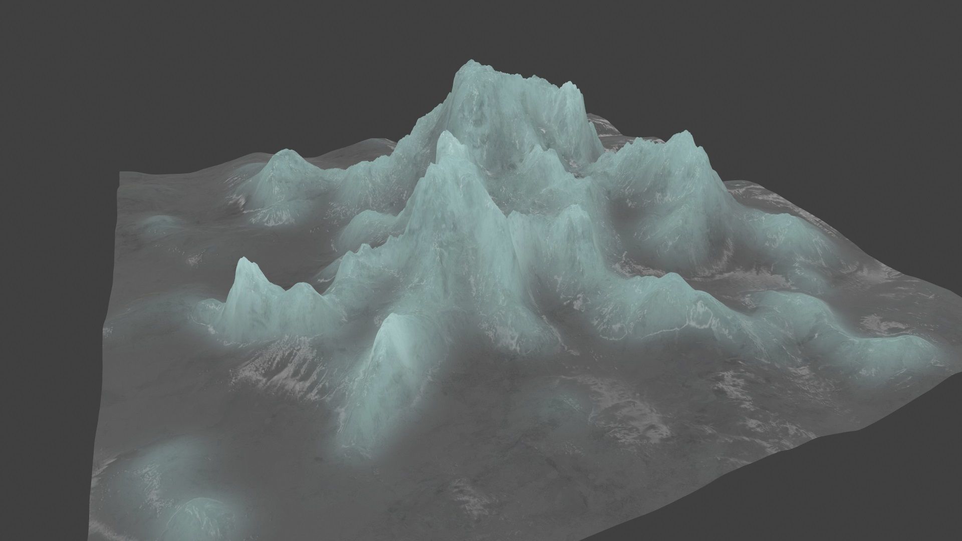 iceberg ice mountain Low-poly 3D model_8