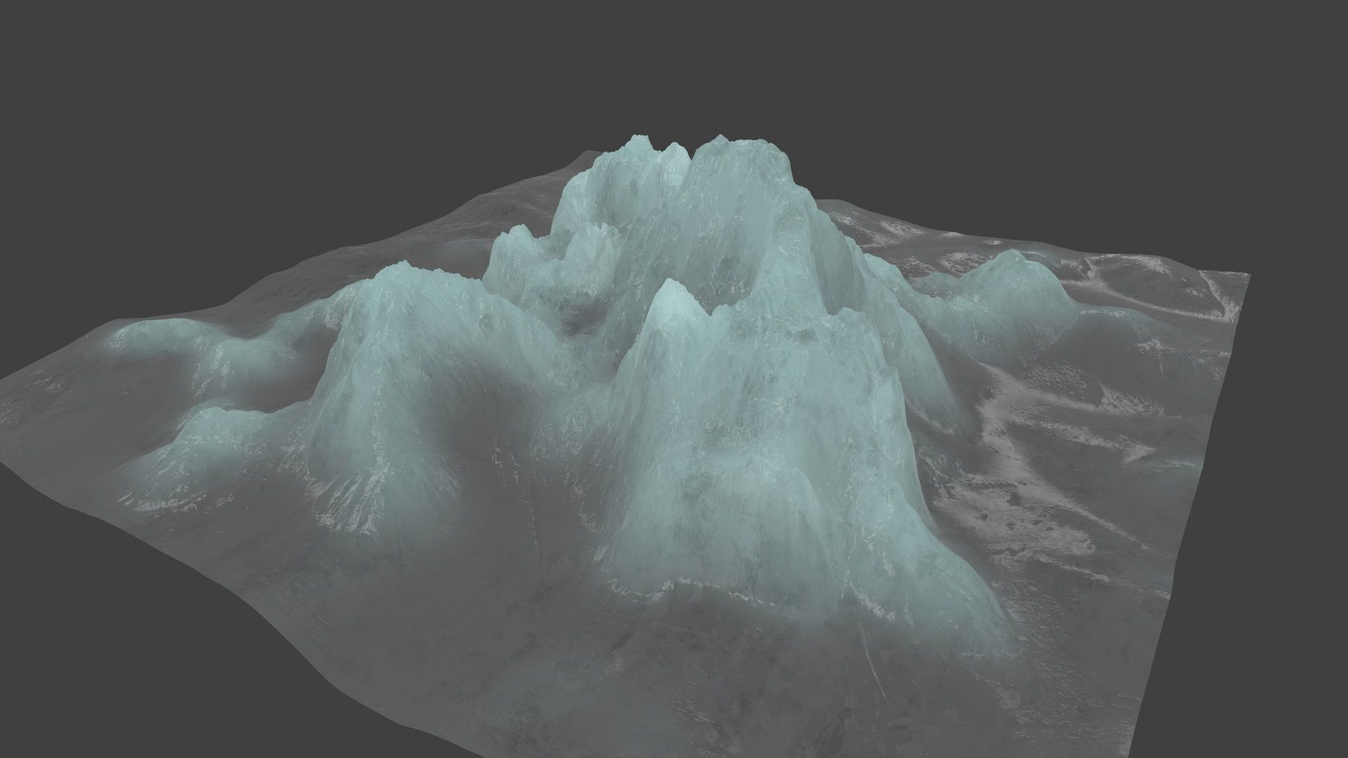 iceberg ice mountain Low-poly 3D model_9