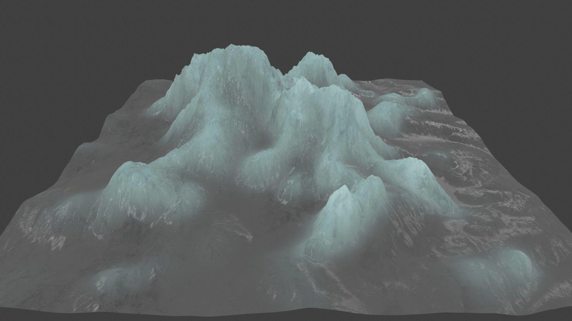 iceberg ice mountain Low-poly 3D model_11