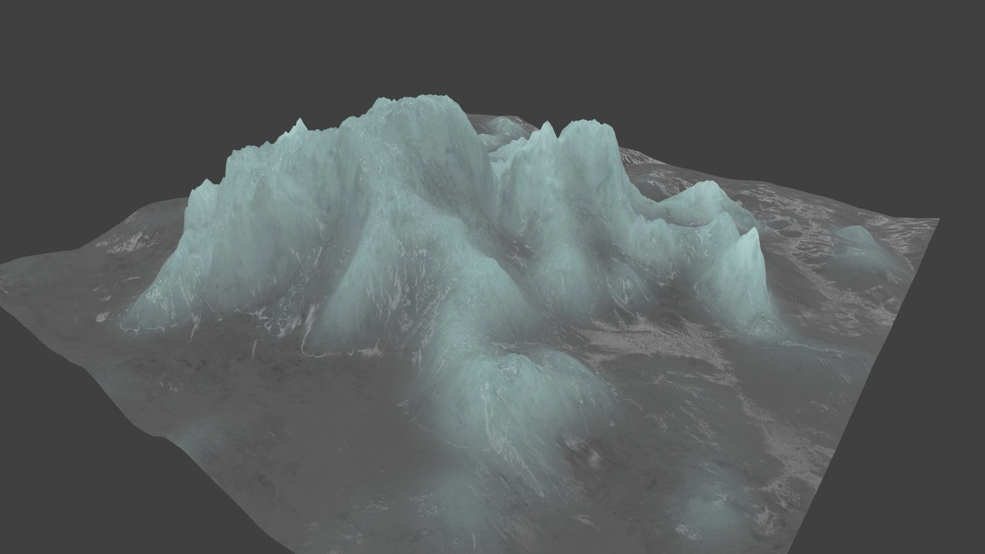 iceberg ice mountain Low-poly 3D model_10