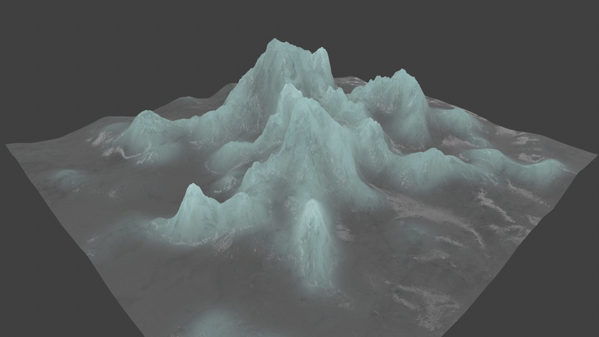 iceberg ice mountain Low-poly 3D model_5