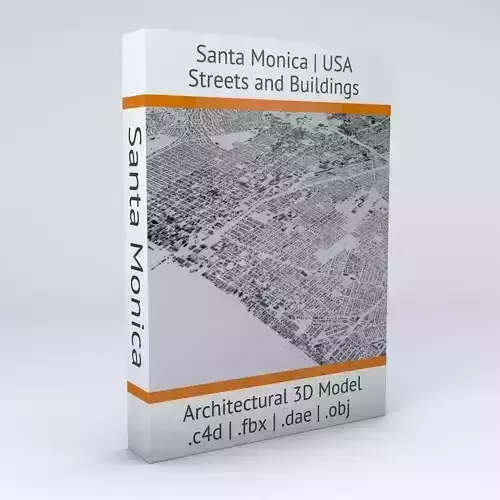 Santa Monica Streets and Buildings 3D model