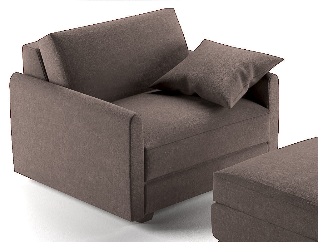 chair and ottoman 3D model_3