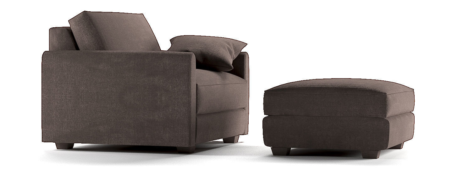 chair and ottoman 3D model_4