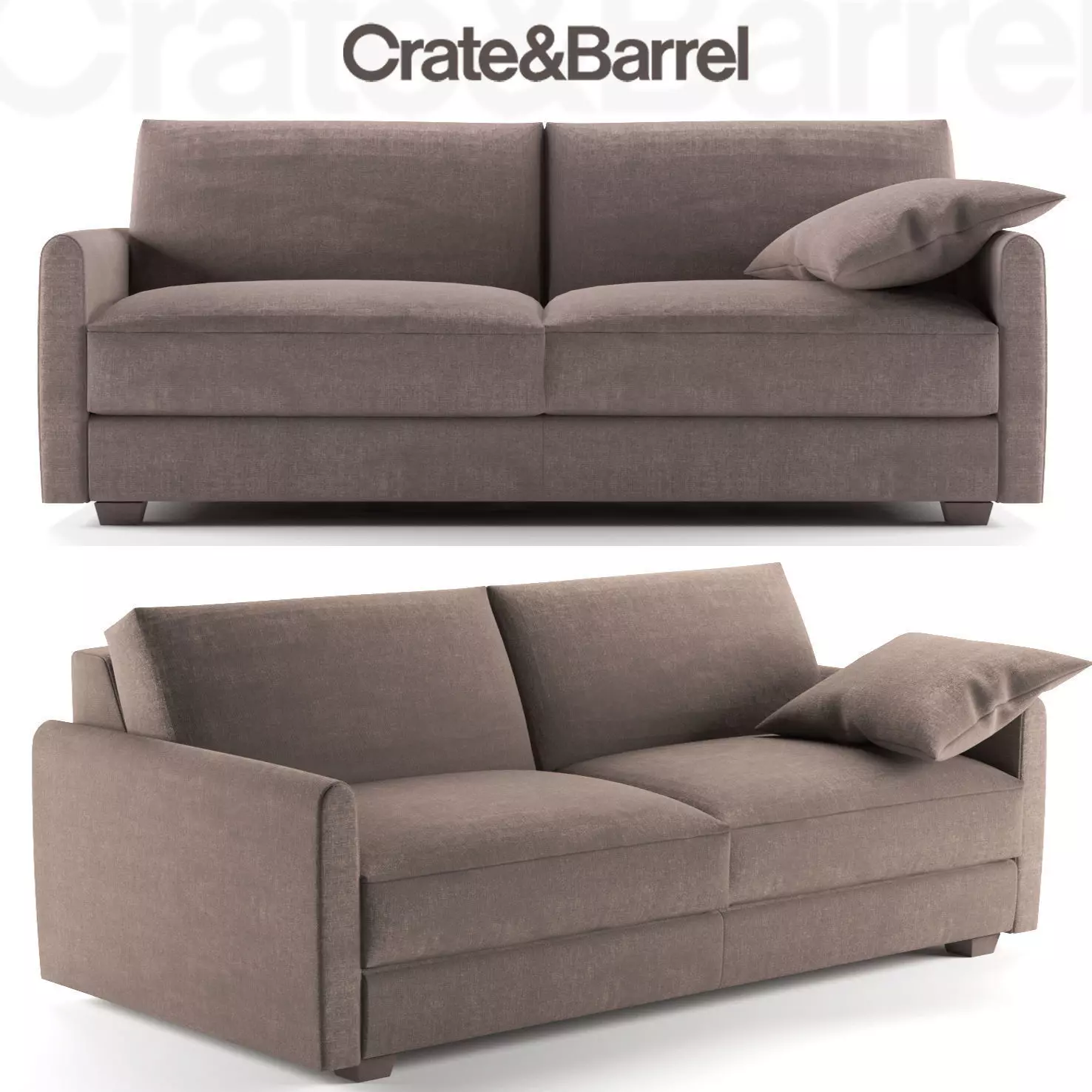 Sofa crate and barrel 3D model_0