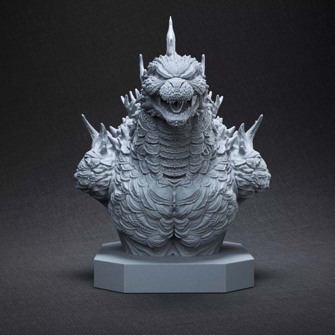 Godzilla minus ZERO -BUST- 3D print model