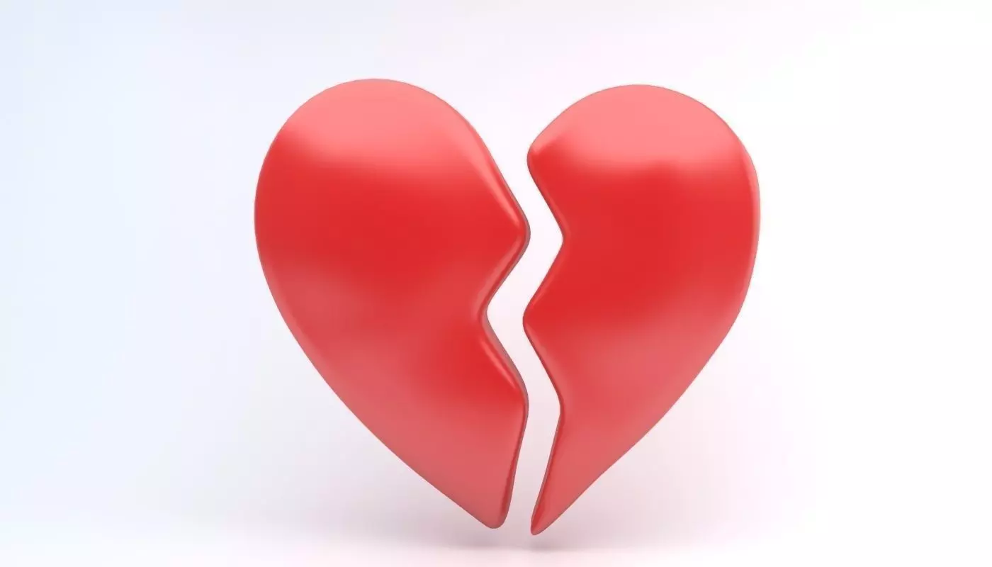 heart Broken Low-poly 3D model_0