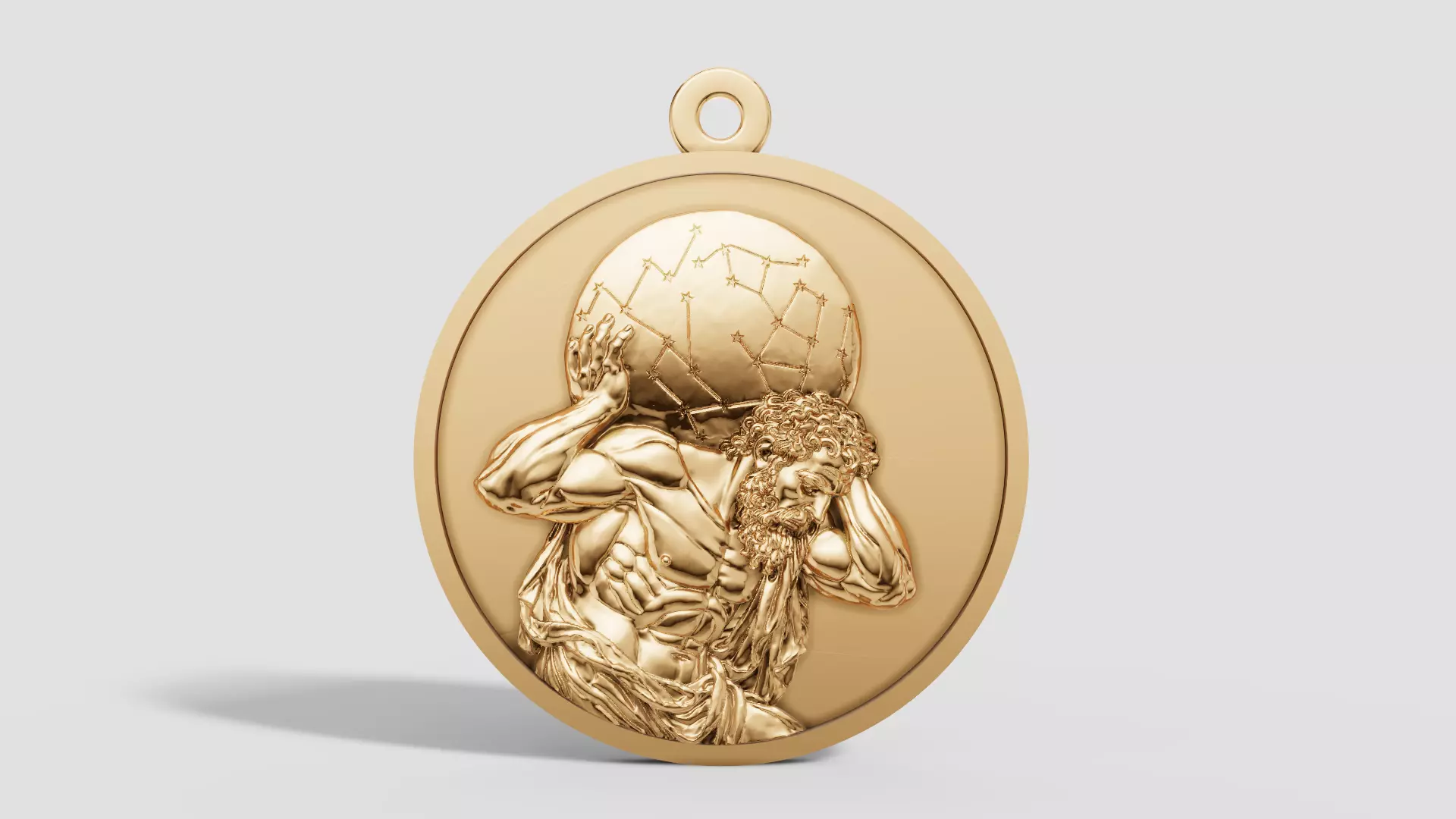 Atlas Titan Greek Mythology Medal Pendant - Dije Medalla Atlas 3D print model