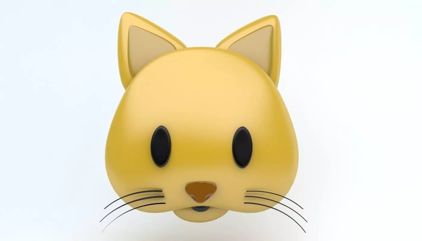 Cat emoji 3D model
