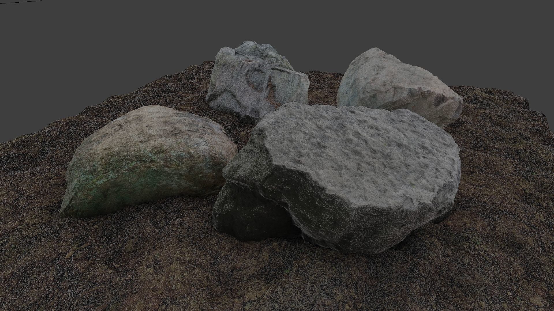 Photo-Realistic Boulders 4-Pack A Low-poly 3D model_3