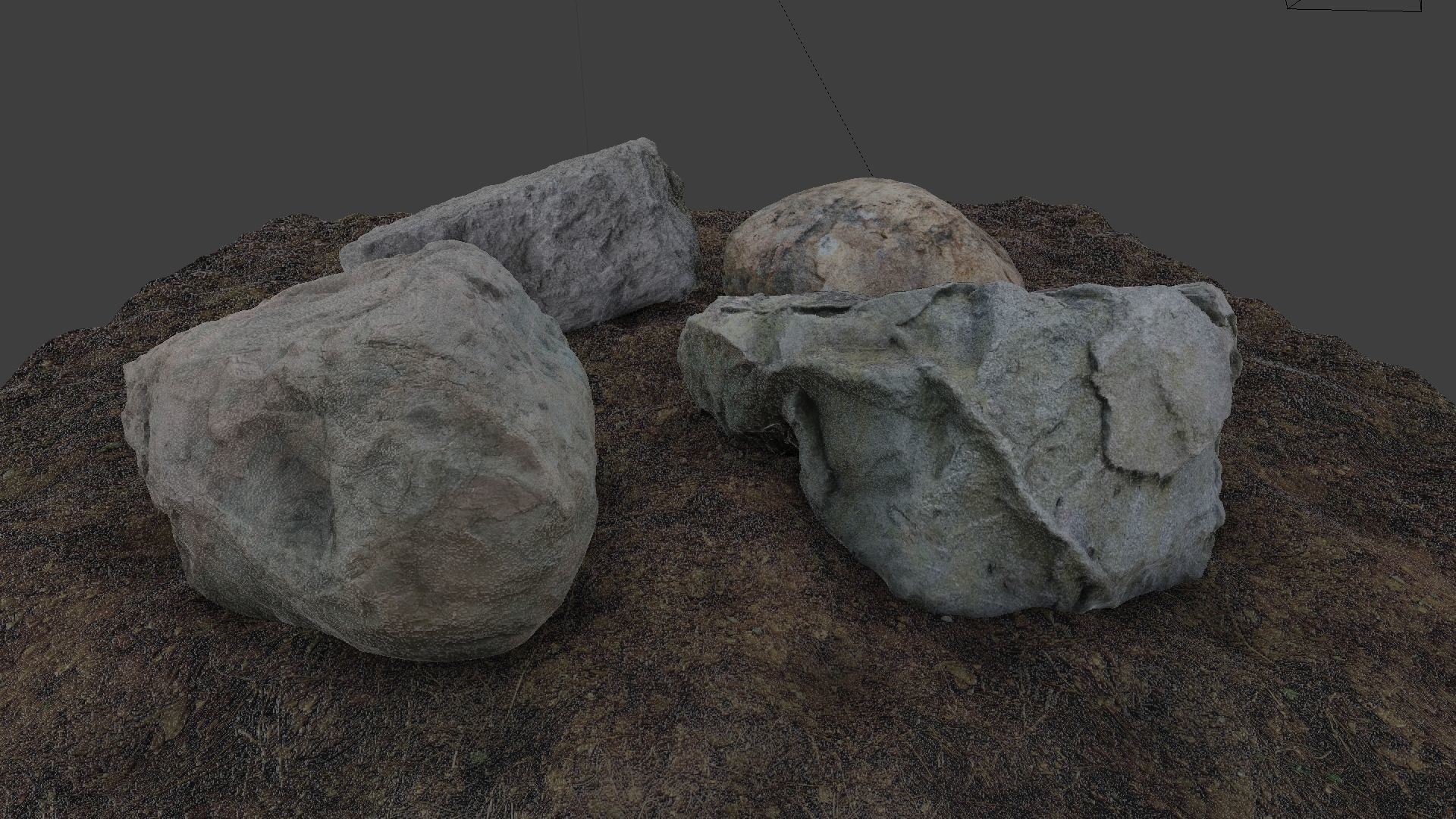 Photo-Realistic Boulders 4-Pack A Low-poly 3D model_7