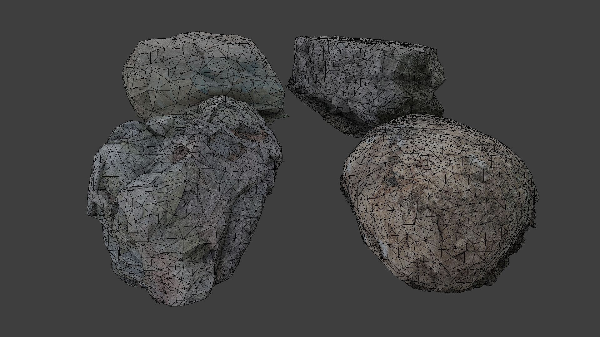 Photo-Realistic Boulders 4-Pack A Low-poly 3D model_9
