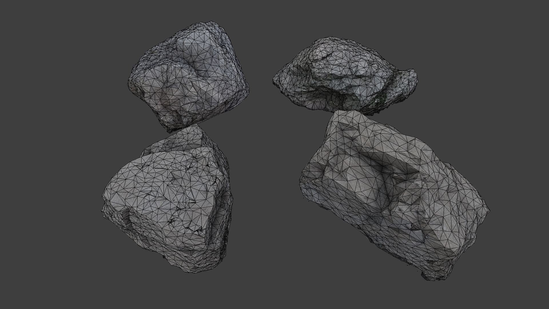 Photo-Realistic Boulders 4-Pack B Low-poly 3D model_8
