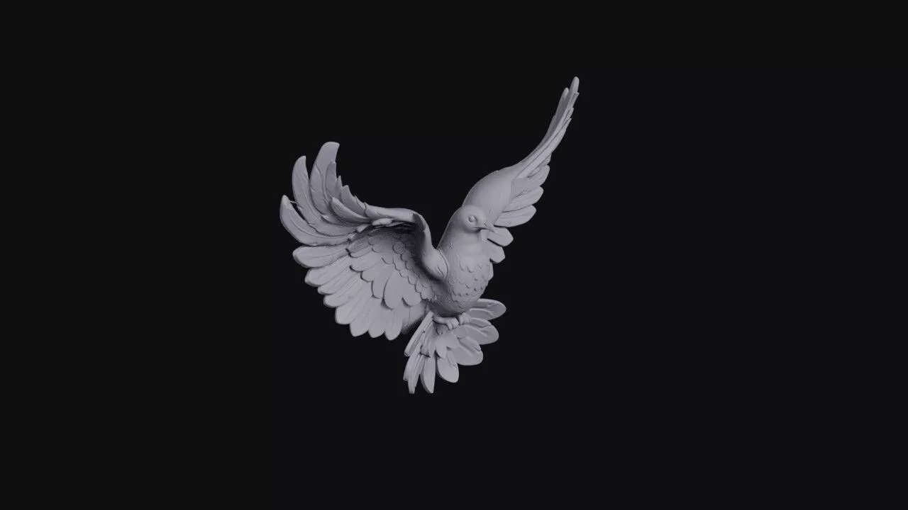 Wooden Dove 3D print model